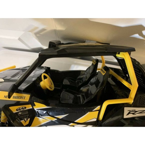 New Bright RC 1:14 Scale Polaris RZR ATV - Yellow no remote no battery cover 13” - Picture 11 of 12